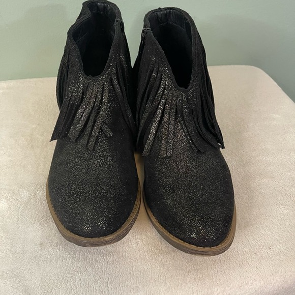 VERY G Bootie Womens 9 Sparkle Late Night Jean Fringe Ankle Boot Black VGLB0353 - Picture 4 of 9